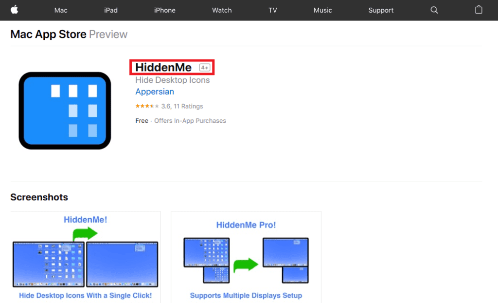 mac desktop hide icons