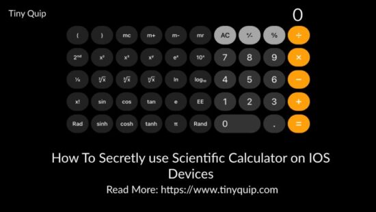 How to Secretly Use Scientific Calculator on iPhone - Tiny Quip