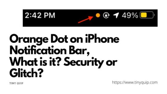 What is Orange Dot on iPhone Notification Bar? - Tiny Quip