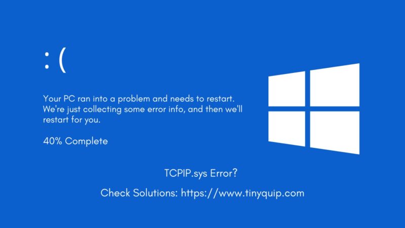 Ошибка tcpip sys windows 10